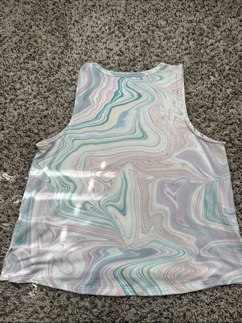 Old Navy Pastel Marble Swirl Tank Top - Picture 2 of 2